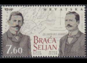 Kroatien Mi.Nr. 1102 Mirko Seljan, Stjepan Seljan, Forschungsreisende (7,60)