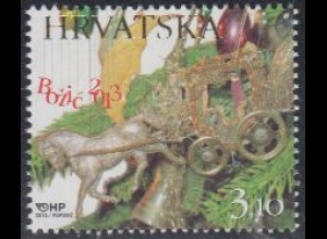 Kroatien Mi.Nr. 1104 Weihnachten, Christbaumschmuck Pferdekutsche (3,10)