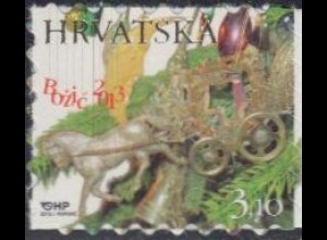 Kroatien Mi.Nr. 1105 Weihnachten, Christbaumschmuck Pferdekutsche, skl. (3,10)