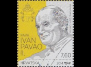 Kroatien Mi.Nr. 1129 Heiligsprechung Papst Johannes Paul II (7,60)