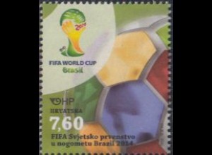 Kroatien Mi.Nr. 1137 Fußball-WM 2014 Brasilien (7,60)
