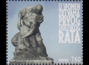 Kroatien Mi.Nr. 1145 100.Jahresstag Ausbruch 1.Weltkrief, Denkmal (7,60)