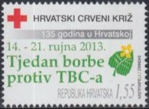 Kroatien Zwangszuschlagsm.Mi.Nr. 129 Rotes Kreuz, Tuberkulosebekämpfung (1,55)