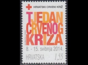 Kroatien Zwangszuschlagsm.Mi.Nr. 131 Rotes Kreuz, Woche des Roten Kreuzes (1,55)