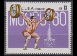 Kuba Mi.Nr. 2417 Olympische Sommerspiele Moskau, Gewichtheben (13)