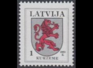 Lettland Mi.Nr. 371C VII Freim. Wappen, Kurzeme, Jahreszahl 2002 (1)