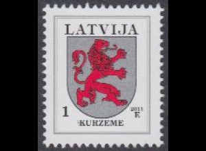 Lettland Mi.Nr. 371C XII Freim. Wappen, Kurzeme, Jahreszahl 2011 (1)
