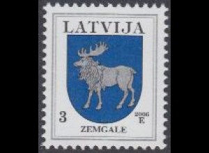 Lettland Mi.Nr. 372D IX Freim. Wappen, Zemgale, Jahreszahl 2006 (3)
