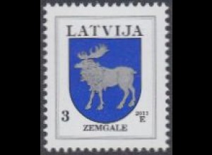 Lettland Mi.Nr. 372C XII Freim. Wappen, Zemgale, Jahreszahl 2011 (3)