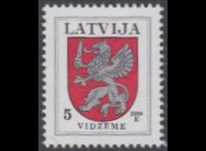 Lettland Mi.Nr. 373C VI Freim. Wappen, Vidzeme, Jahreszahl 2000 (5)