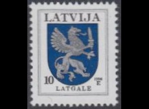 Lettland Mi.Nr. 374A IV Freim. Wappen, Latgale, Jahreszahl 1998 (10)