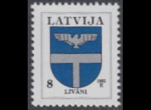 Lettland Mi.Nr. 399 I Freim. Wappen, Livani, Jahreszahl 1995 (8)