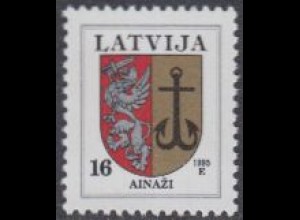 Lettland Mi.Nr. 400 I Freim. Wappen, Ainazi, Jahreszahl 1995 (16)