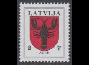 Lettland Mi.Nr. 421C IV Freim. Wappen, Auce, Jahreszahl 1999 (2)