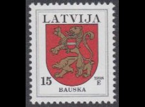Lettland Mi.Nr. 485A I Freim. Wappen, Bauska (15)