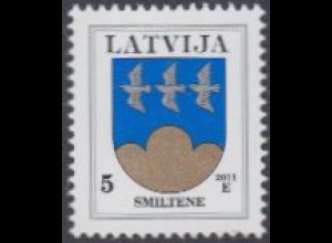 Lettland Mi.Nr. 541C V Freim. Wappen, Smiltene, Jahreszahl 2011 (5)