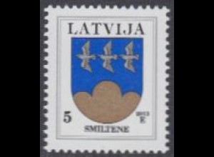 Lettland Mi.Nr. 541C VII Freim. Wappen, Smiltene, Jahreszahl 2013 (5)