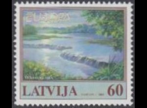 Lettland Mi.Nr. 544 Europa 01, Lebensspender Wasser, Wasserfall der Venta (60)