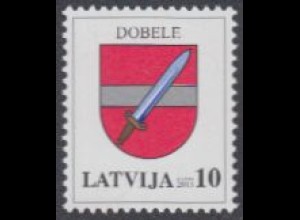 Lettland Mi.Nr. 563C III Freim. Wappen, Dobele, Jahreszahl 2013 (10)