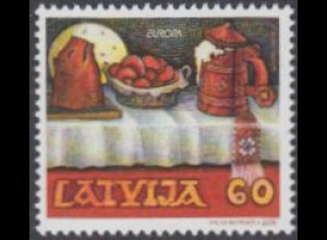 Lettland Mi.Nr. 635 Europa 05, Gastronomie, Gedeckter Tisch (60)