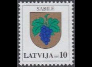 Lettland Mi.Nr. 694A I Freim. Wappen, Sabile, Jahreszahl 2007 (10)