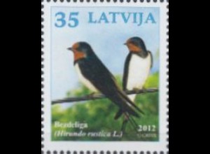 Lettland Mi.Nr. 836 Einheimische Vögel, Rauchschwalbe (35)