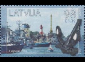 Lettland Mi.Nr. 871 Hafen von Liepaja mit Leuchtturm (98/1,39)