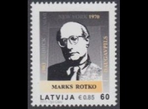 Lettland Mi.Nr. 873 110.Geb. Maler Marks Rotko (60/0,85)