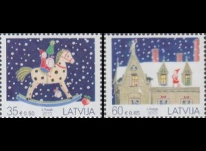 Lettland Mi.Nr. 880-81 Weihnachten (2 Werte)