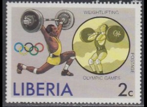 Liberia Mi.Nr. 990A Olympia 1976 Montreal, Gewichtheben (2)