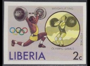 Liberia Mi.Nr. 990B Olympia 1976 Montreal, Gewichtheben (2)
