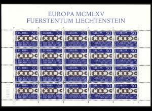 Liechtenstein Mi.Nr. Klbg.454 Europa 65 (mit 20 x 454)