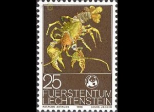 Liechtenstein Mi.Nr. 644 Weltweiter Naturschutz, Flußkrebs (25)