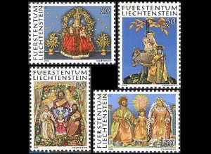 Liechtenstein Mi.Nr. 662-65 Weihnachten 76, Klosterarbeiten aus Wachs (4 Werte)