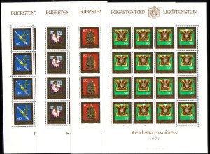 Liechtenstein Mi.Nr. Klbg.673-76 Reichskleinodien (III) (mit je 16 x 673-76)