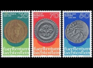 Liechtenstein Mi.Nr. 677-79 Münzen (I) (3 Werte)