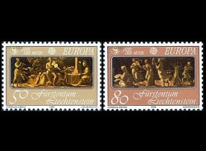 Liechtenstein Mi.Nr. 866-67 Europa 85, Europ. Jahr der Musik, Musikanten (2 W.)