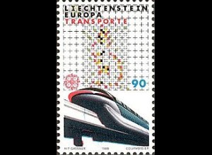 Liechtenstein Mi.Nr. 938 Europa 88, Magnetschwebebahn (90)