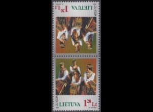 Litauen Mi.Nr. 664 Europa 98, Nationale Feste und Feiertage (Kehrdruckpaar)