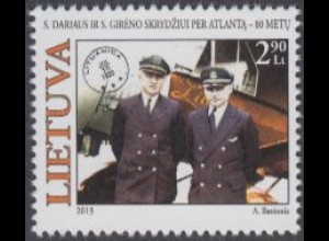 Litauen Mi.Nr. 1140 Atlantikflieger Darius, Girenas, Flugzeug Lituanica (2,90)