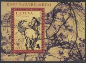 Litauen Mi.Nr. Block 49 Chinesisches Neujahr, Jahr des Pferdes