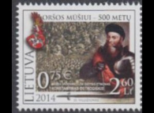 Litauen Mi.Nr. 1169 Schlacht bei Orscha, Konstantin Ostroschski (2,60/0,75)