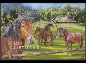 Litauen MiNr. Block 52 Litauische Tiere, Zemaitukas.Pony