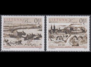Litauen MiNr. 1250-51 Europa 17, Burgen u.Schlösser (2 Werte)