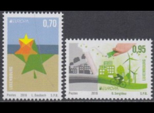 Luxemburg Mi.Nr. 2090-91 Europa 16, Umweltbewusst leben (2 Werte)
