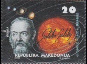 Makedonien Mi.Nr. 690 450.Geb. Galileo Galilei, Mathematiker, Physiker (20)