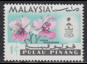Malaienstaat Pulau Pinang Mi.Nr. 66 Freim. Orchideen (1)