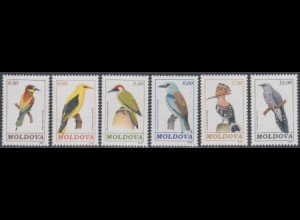 Moldawien Mi.Nr. 14-19 Freim. Vögel (6 Werte)