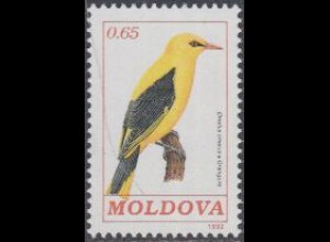 Moldawien Mi.Nr. 15 Freim. Vögel, Pirol (0,65)