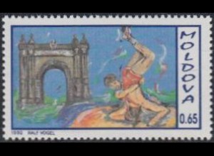 Moldawien Mi.Nr. 27 Olympia 1992 Barcelona, Ringen (0,65)